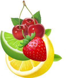 lemon lime strawberry cherry