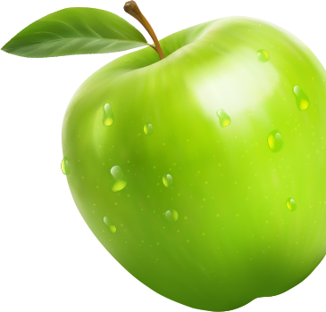 piece of sour green apple